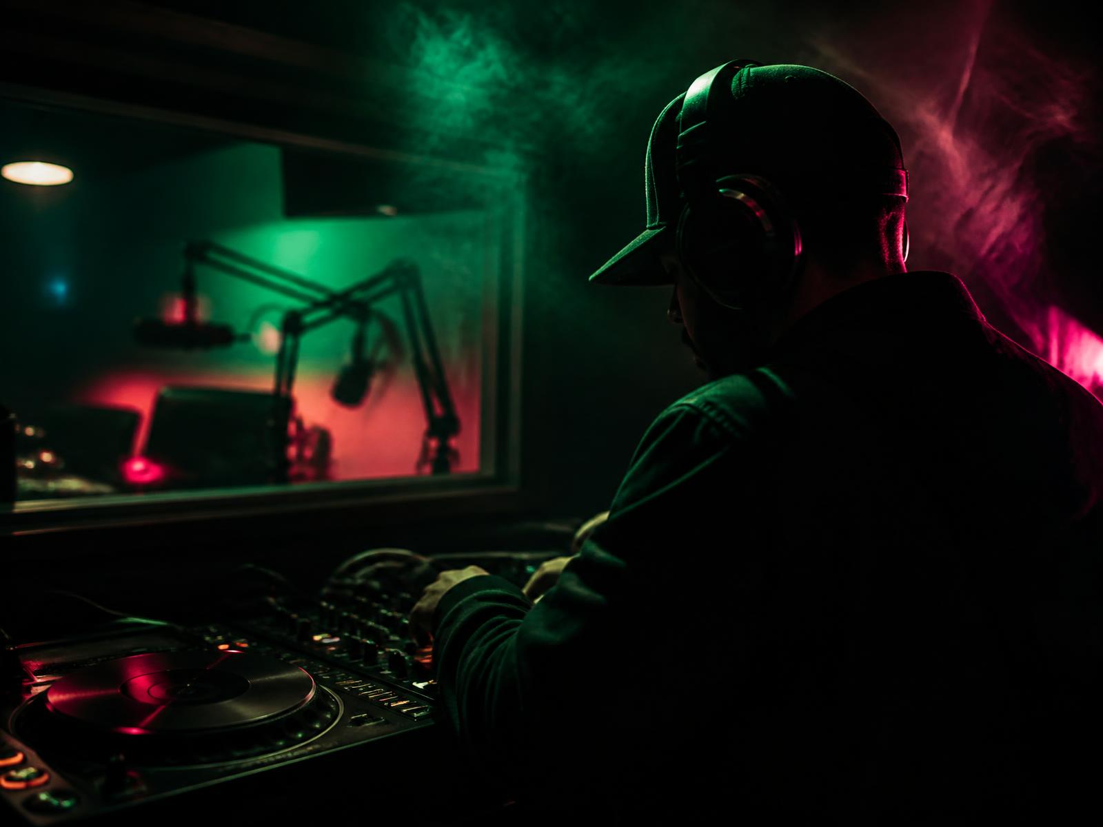 John J behind the decks